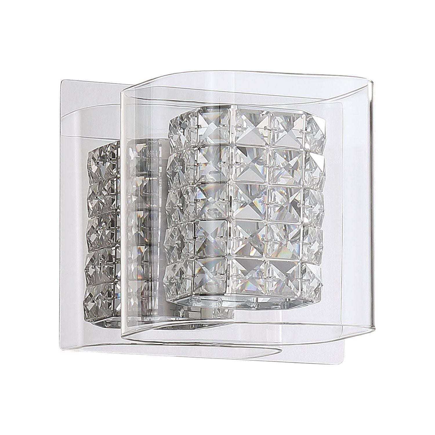 Kendal Lighting - Crystorama Vanity Light - VF7400-1L-CH - Canada Light Shop