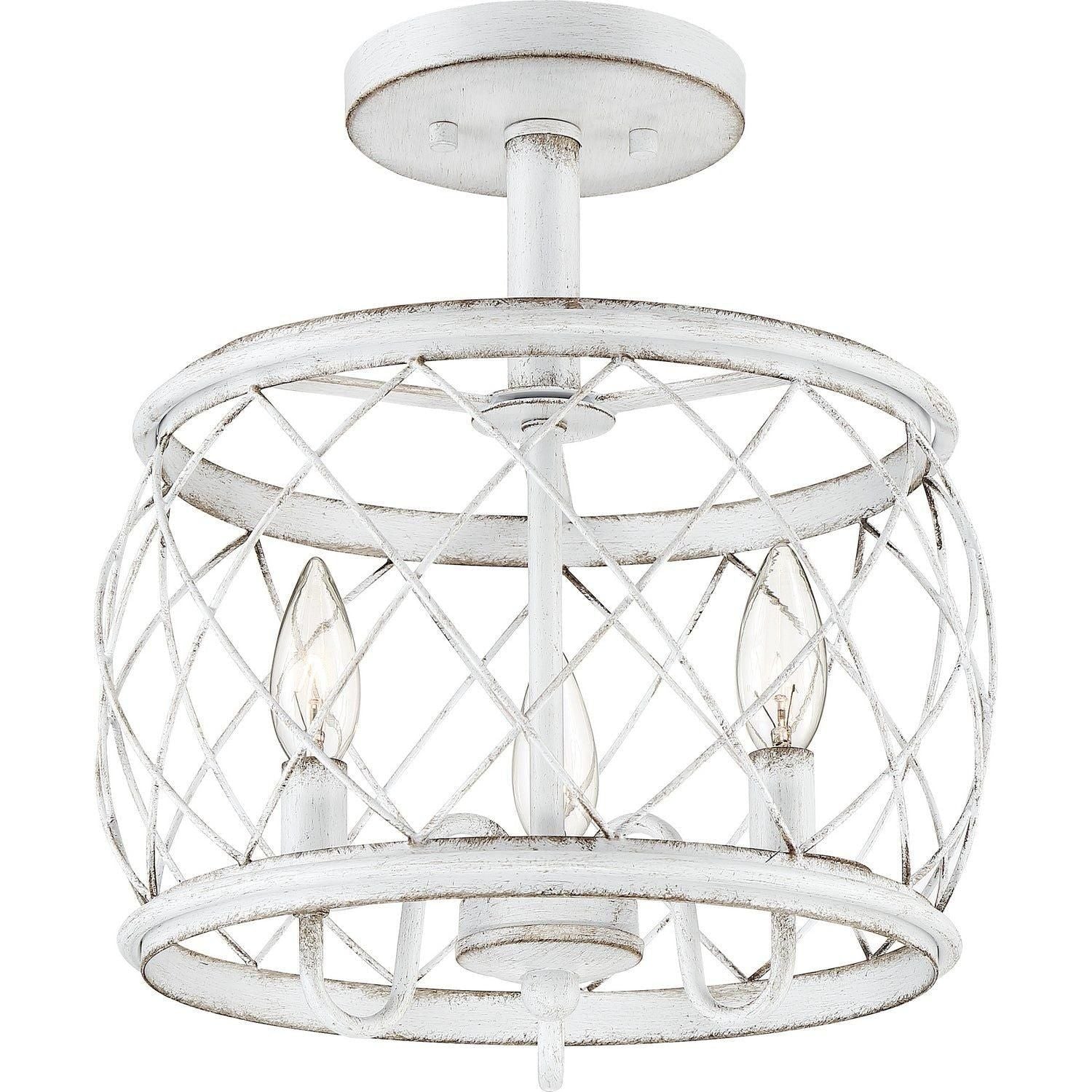 Quoizel - Dury Semi-Flush Mount - RDY1712AWH - Canada Light Shop