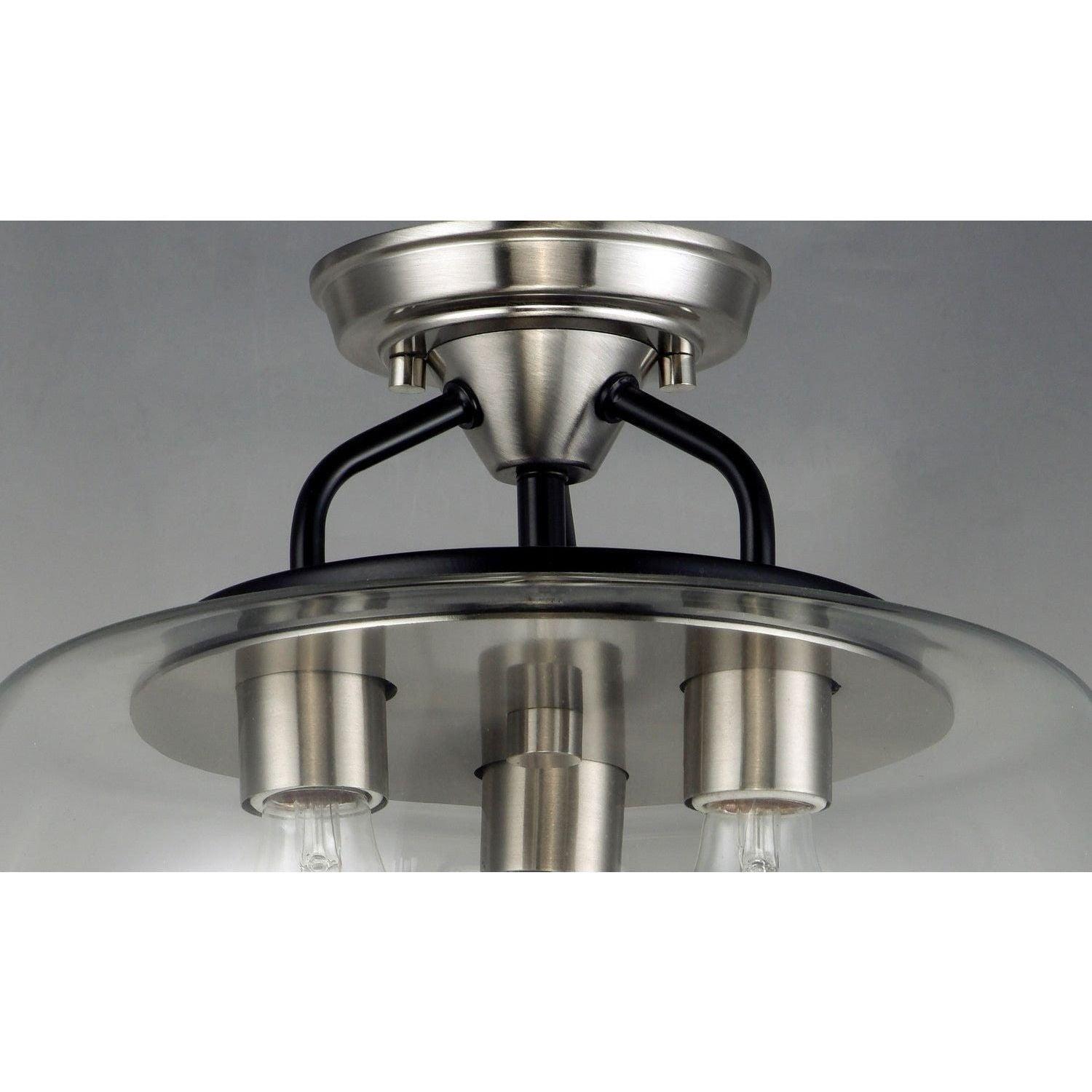 Maxim Lighting - Goblet Semi-Flush Mount - 26129CLBKSN - Canada Light Shop