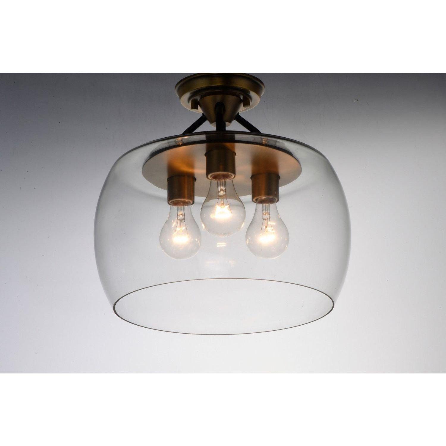 Maxim Lighting - Goblet Semi-Flush Mount - 26129CLBKSN - Canada Light Shop