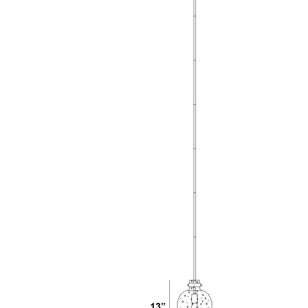 Z-Lite 817-9BN Pearson Pendant in Brushed Nickel line drawing
