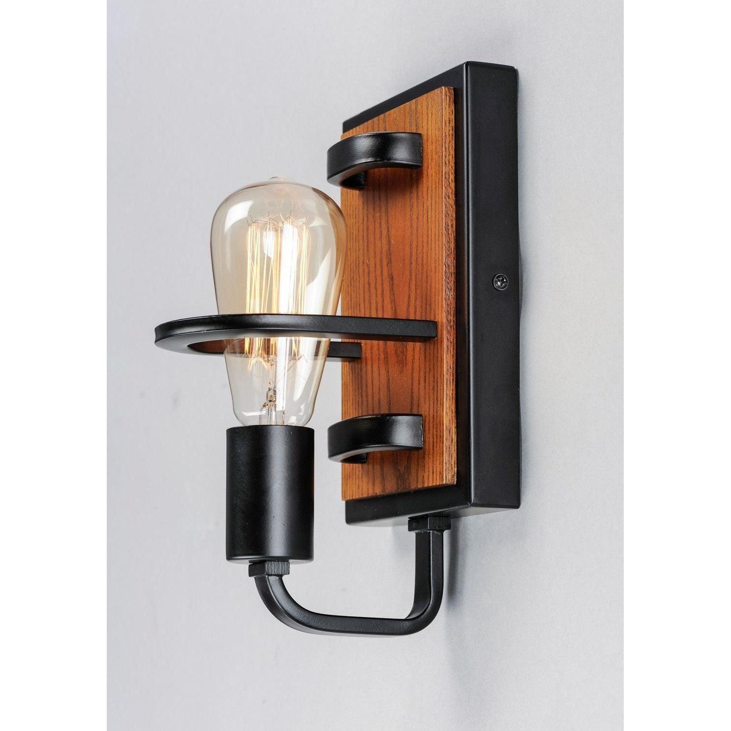 Maxim Lighting - Black Forest Wall Sconce - 10301BKASB - Canada Light Shop