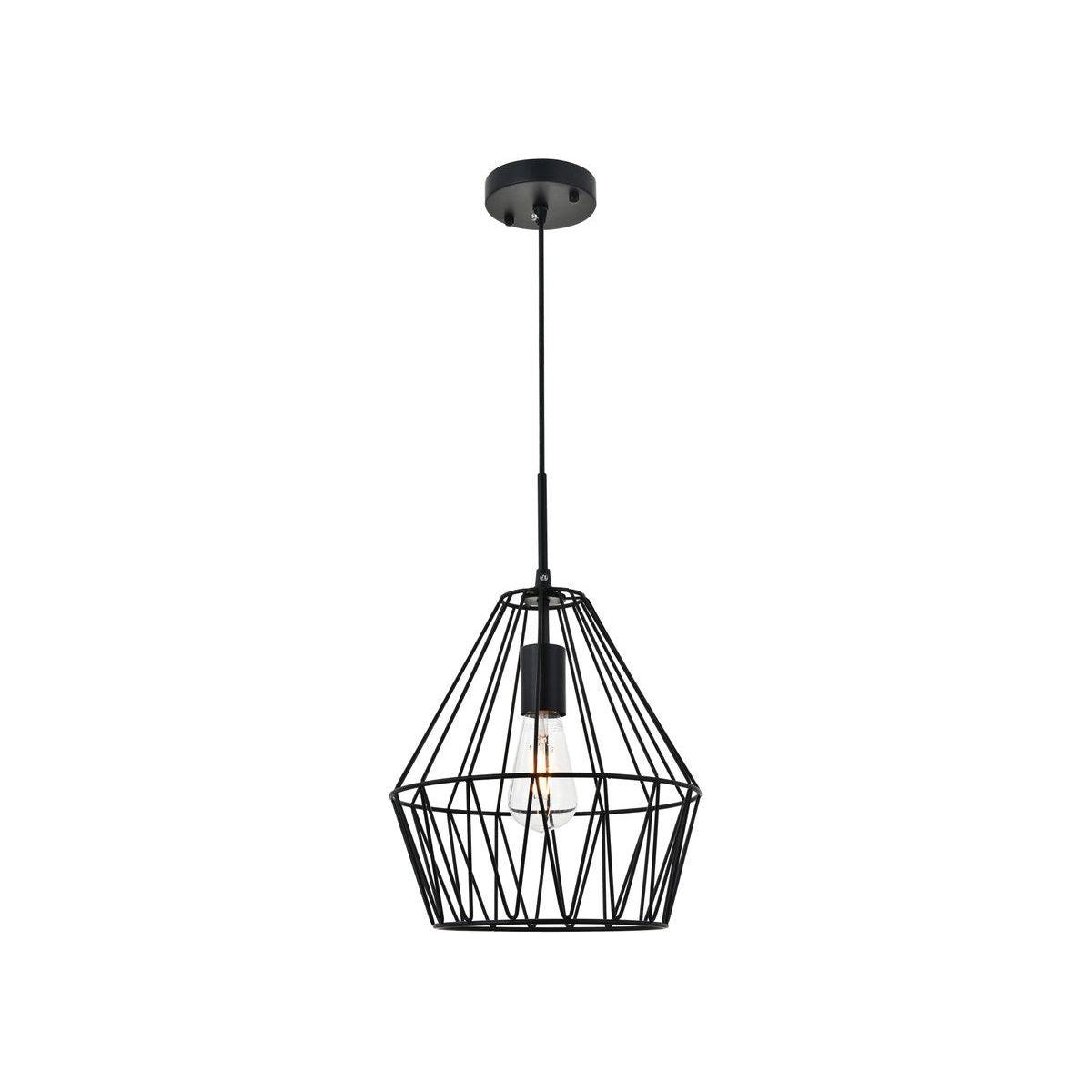 Elegant Lighting - Candor Pendant - LD4008D11BK - Canada Light Shop