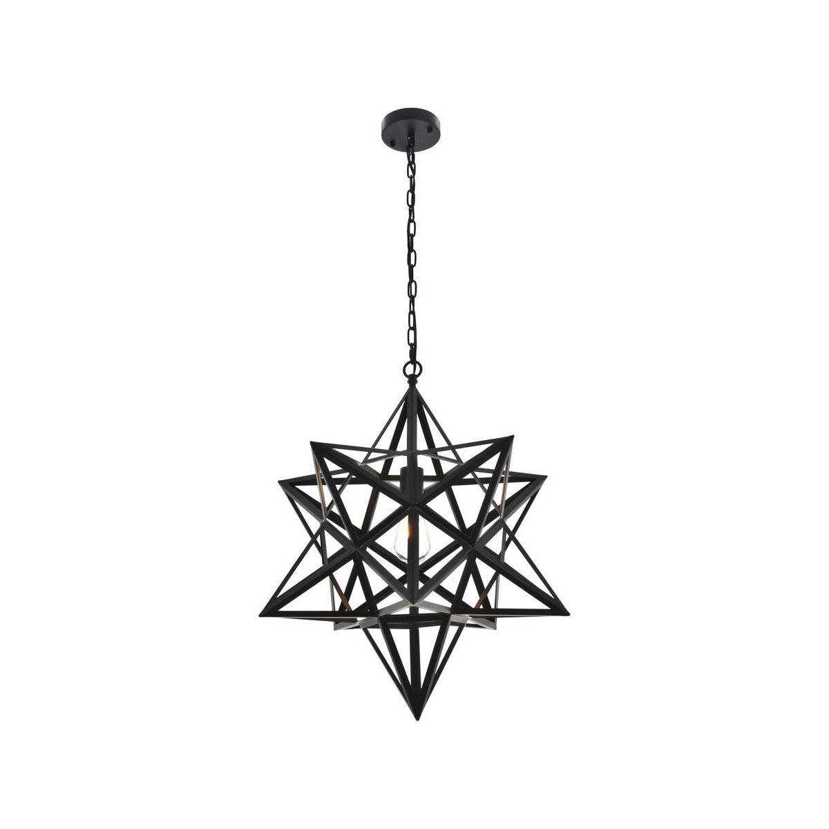 Elegant Lighting - Nocturne Pendant - LD4076D24BK - Canada Light Shop
