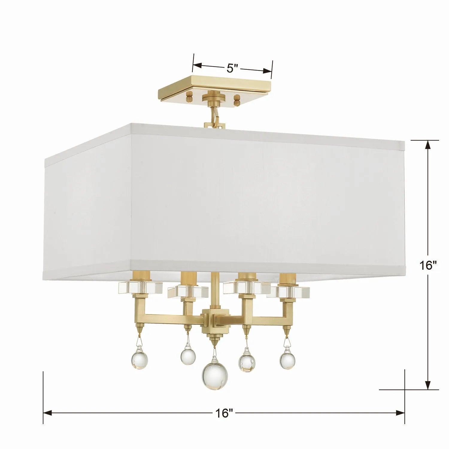 Crystorama - Paxton Four Light Ceiling Mount - 8105-AG_CEILING - Canada Light Shop
