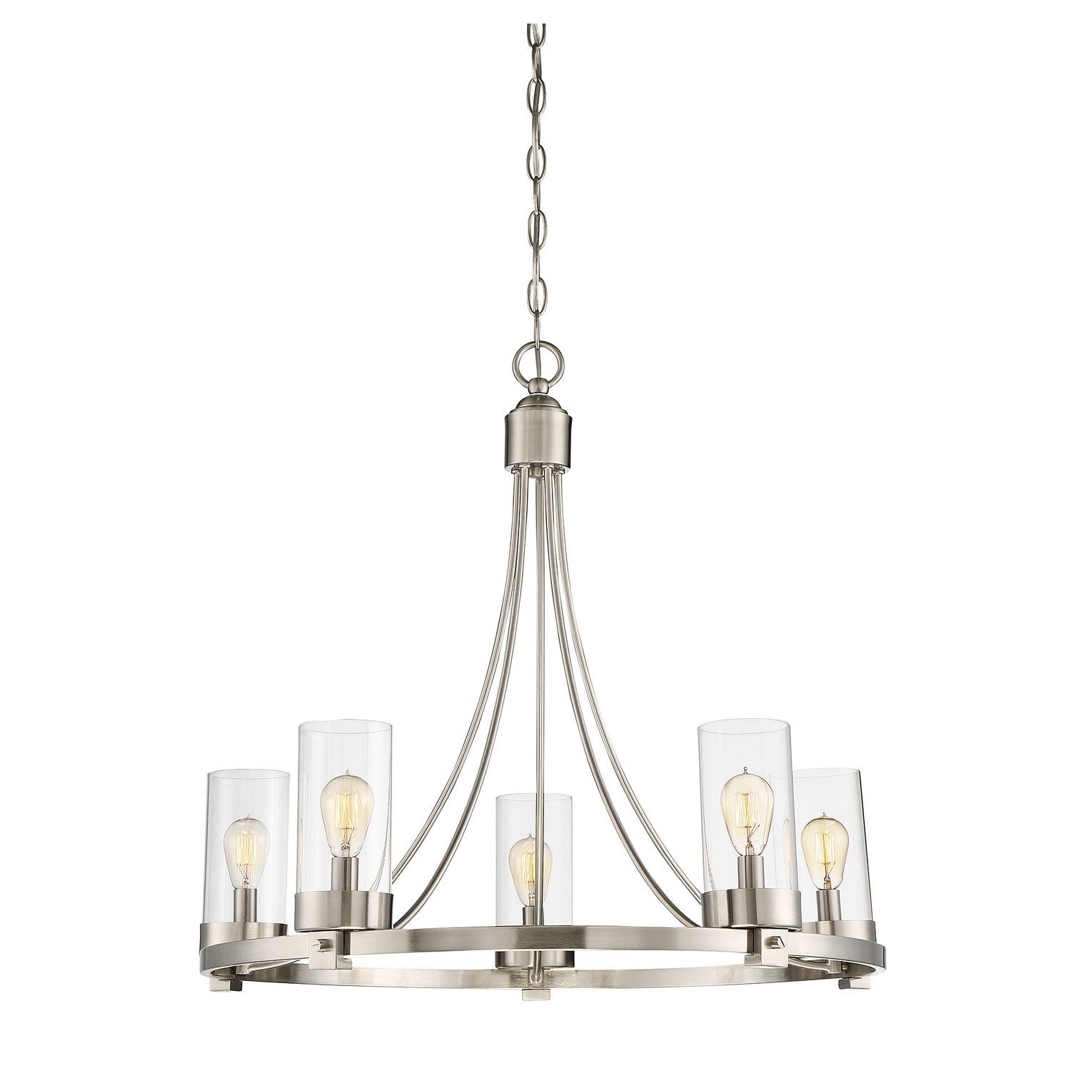 Meridian M10018BN Five Light Chandelier in Brushed Nickel