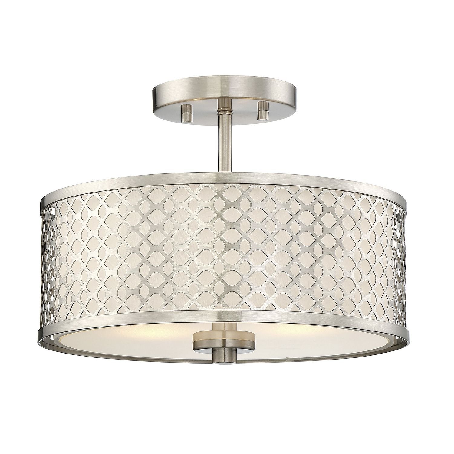 Meridian M60016BN Two Light Semi-Flush Mount in Brushed Nickel