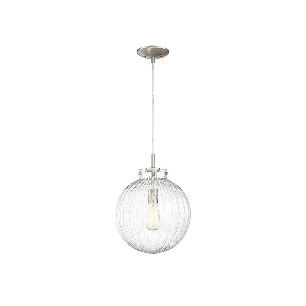 Meridian M70068BN One Light Mini Pendant in Brushed Nickel