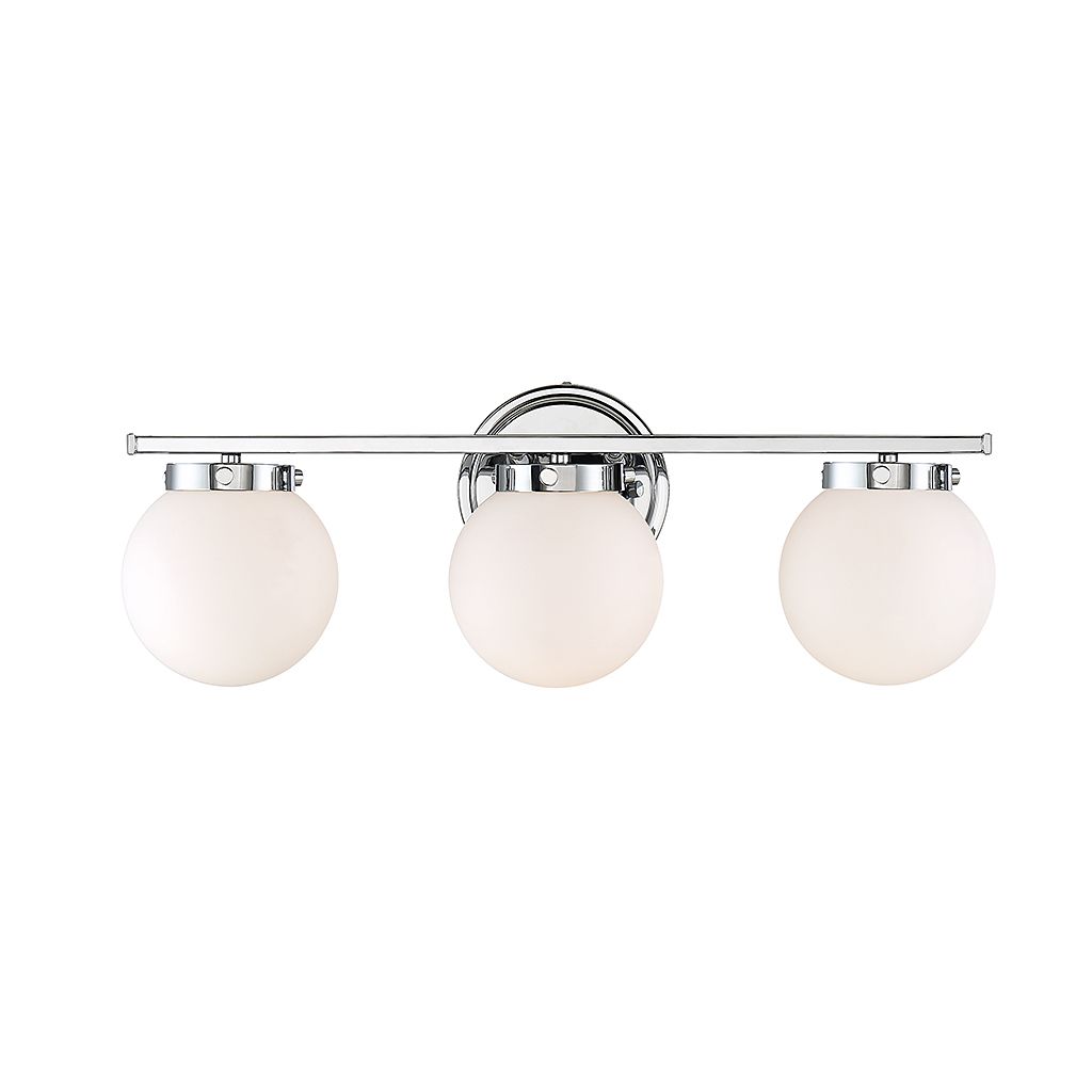Meridian M80023CH Three Light Bathroom Vanity Light in Chrome