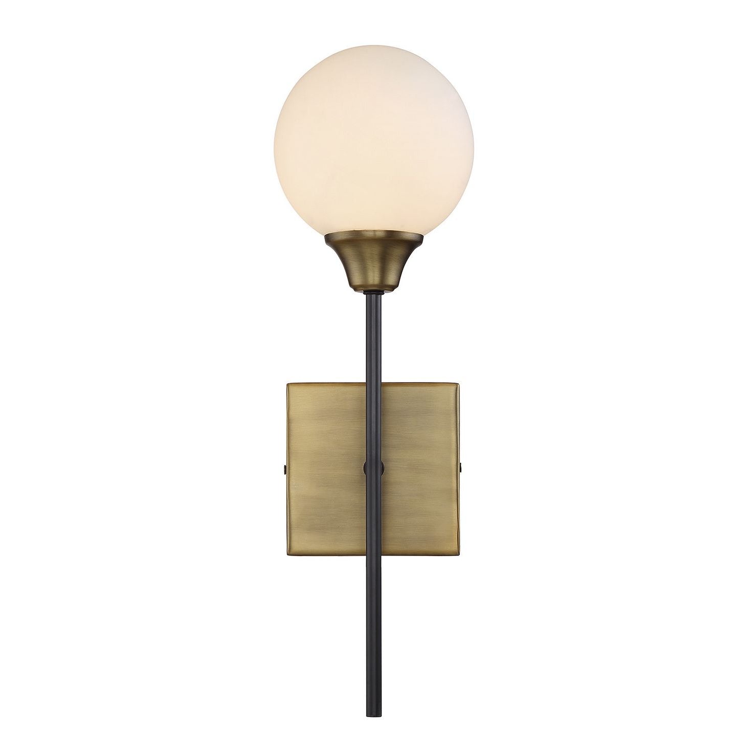Meridian M90003-79 One Light Wall Sconce in Oiled Rubbed Bronze with Natural Brass