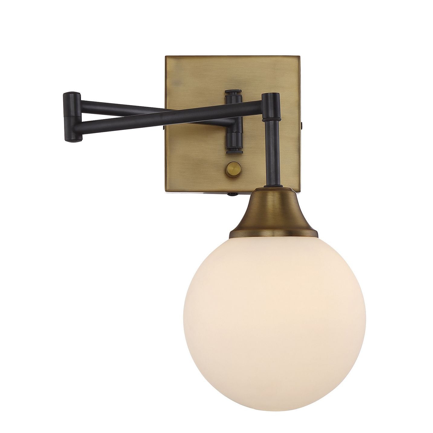 Meridian M90006-79 One Light Wall Sconce in Oiled Rubbed Bronze with Natural Brass