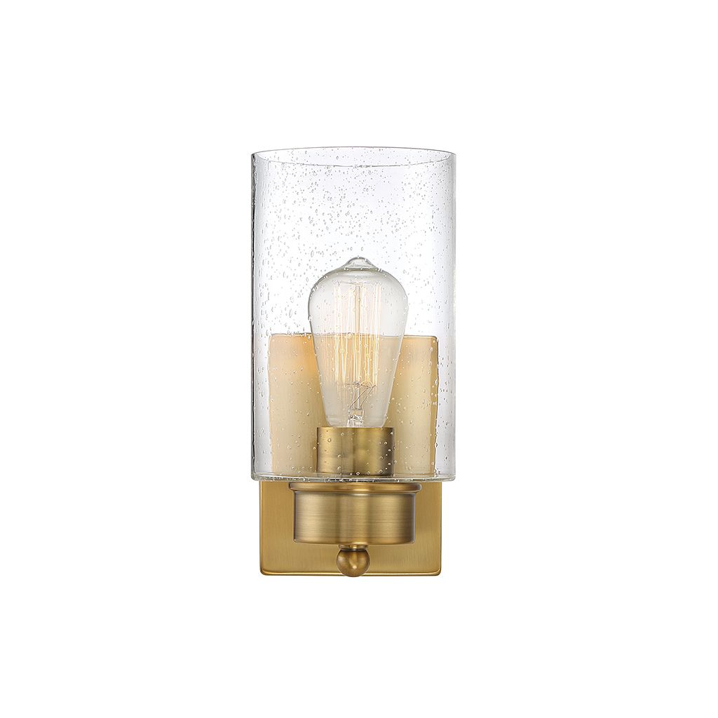 Meridian M90013NB One Light Wall Sconce in Natural Brass