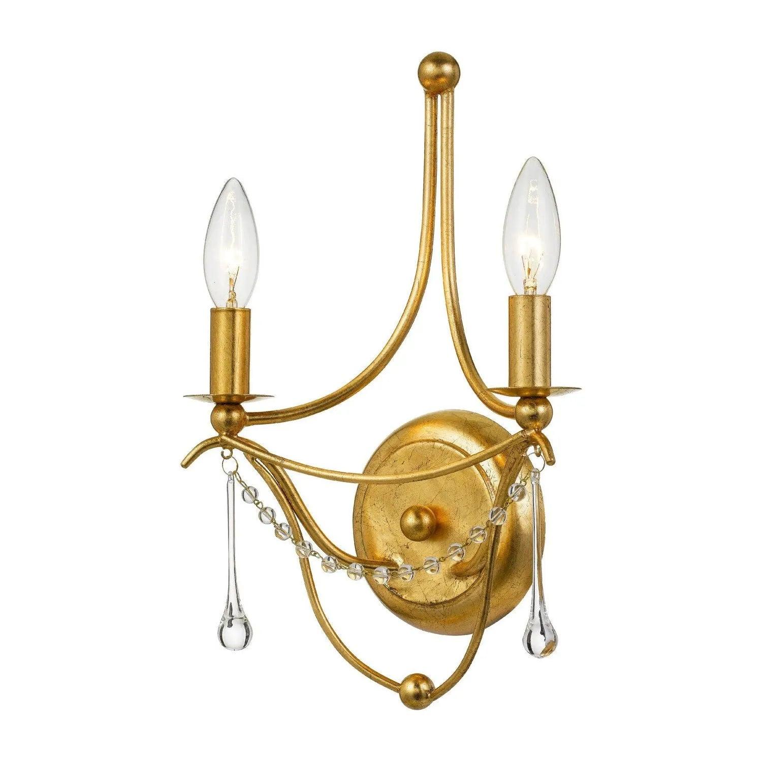 Crystorama - Metro Two Light Wall Mount - 422-GA - Canada Light Shop