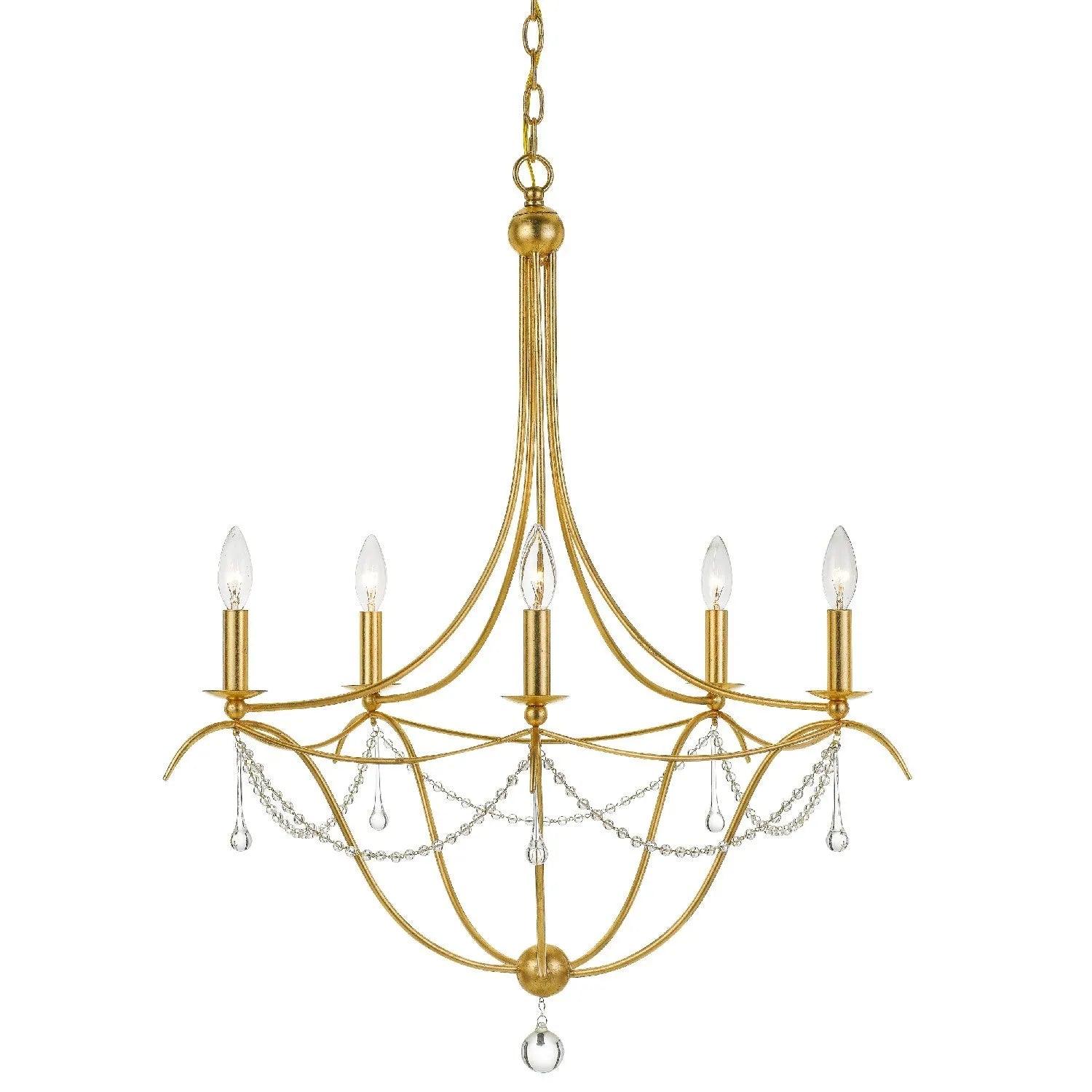Crystorama - Metro Five Light Chandelier - 425-GA - Canada Light Shop