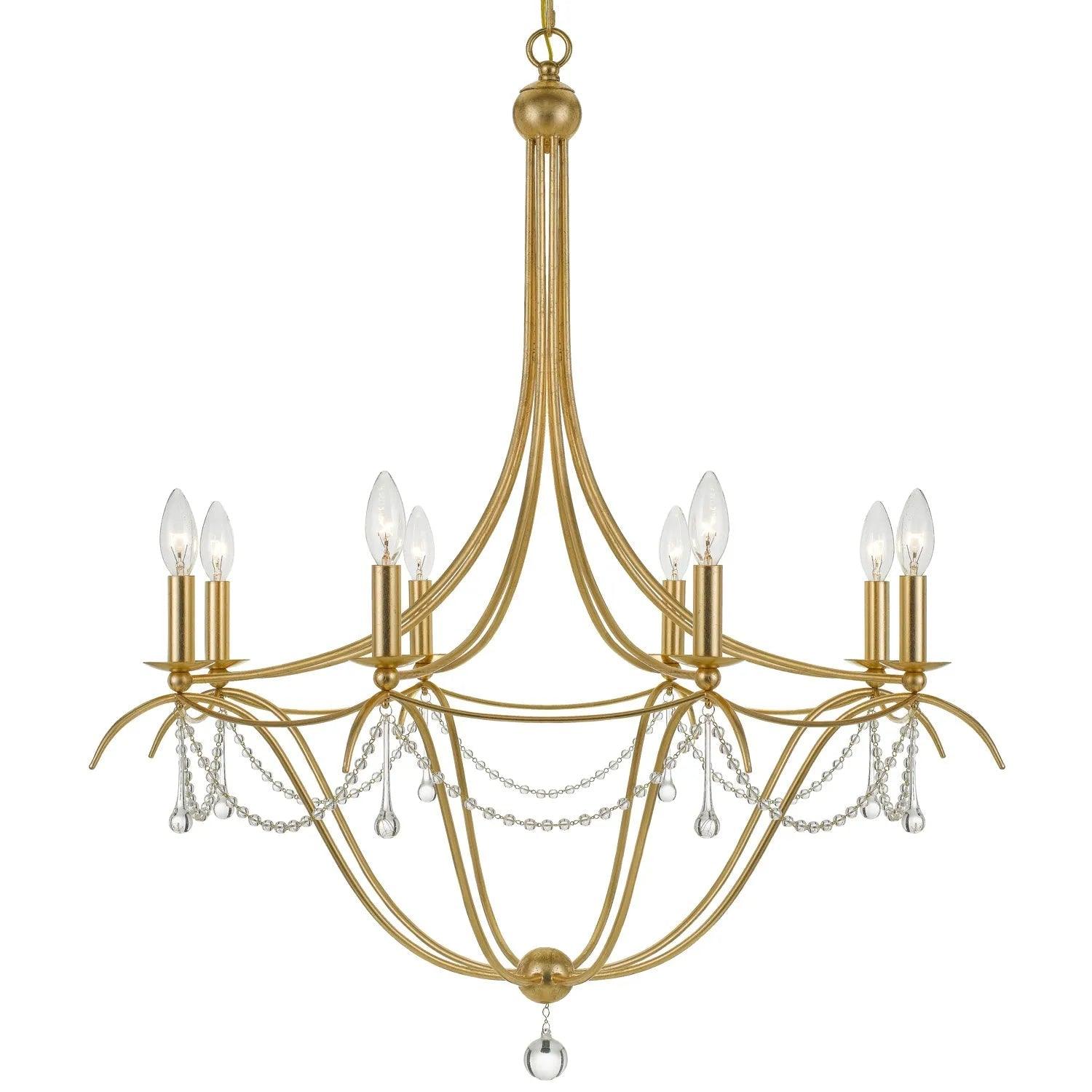 Crystorama - Metro Eight Light Chandelier - 428-GA - Canada Light Shop