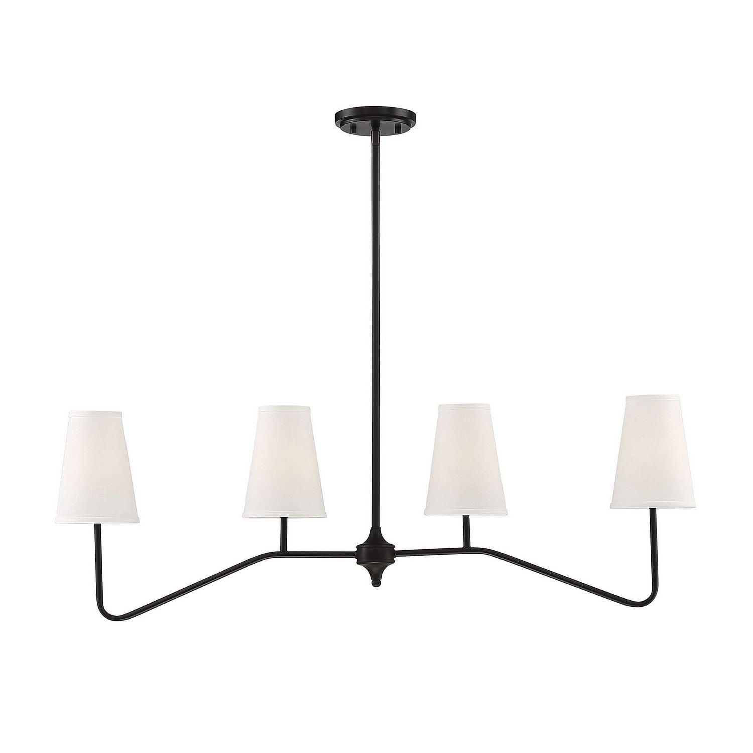 Meridian M10078ORB Four Light Chandelier in Oil Rubbed Bronze
