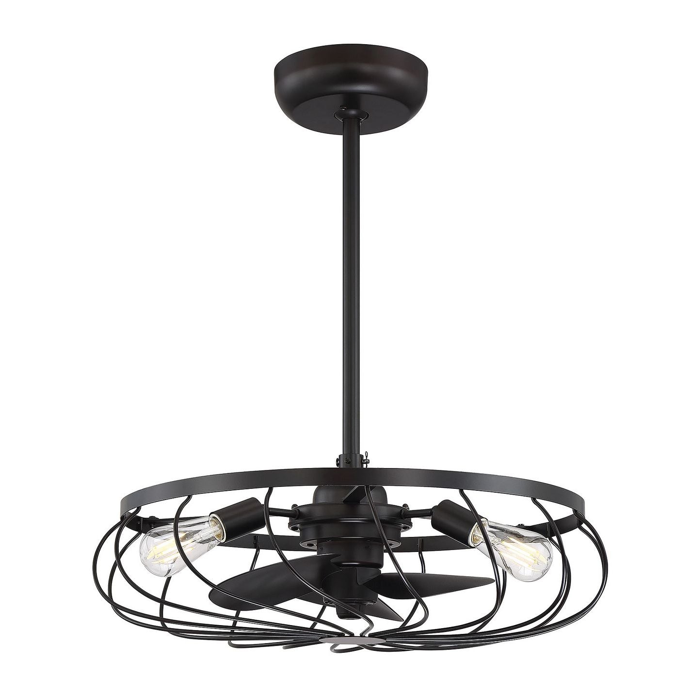Meridian M2008ORB Three Light Fan D'lier in Oil Rubbed Bronze
