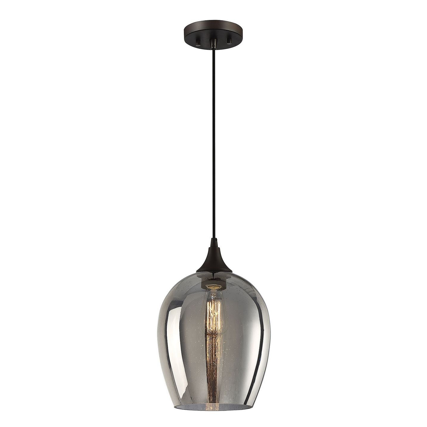 Meridian M70076ORB One Light Mini Pendant in Oil Rubbed Bronze