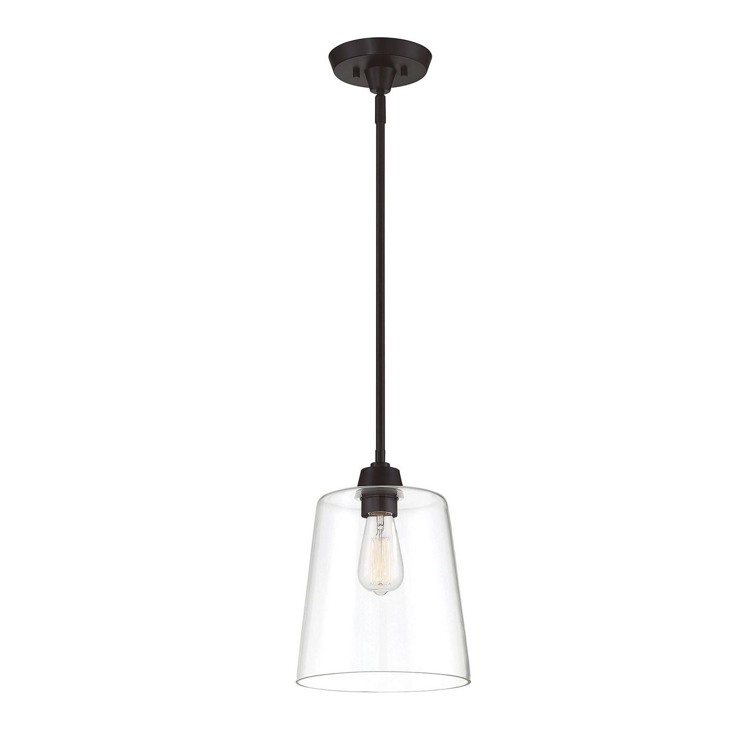 Meridian M70081ORB One Light Pendant in Oil Rubbed Bronze