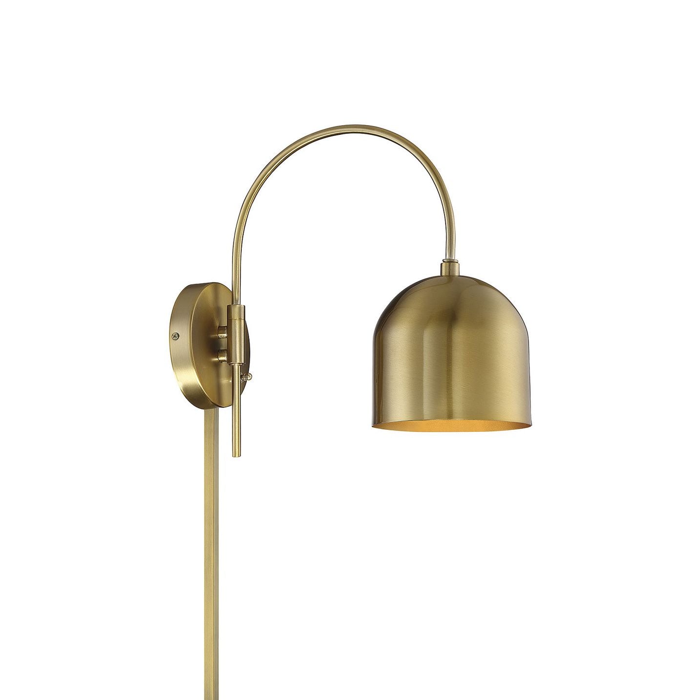 Meridian M90045NB One Light Wall Sconce in Natural Brass