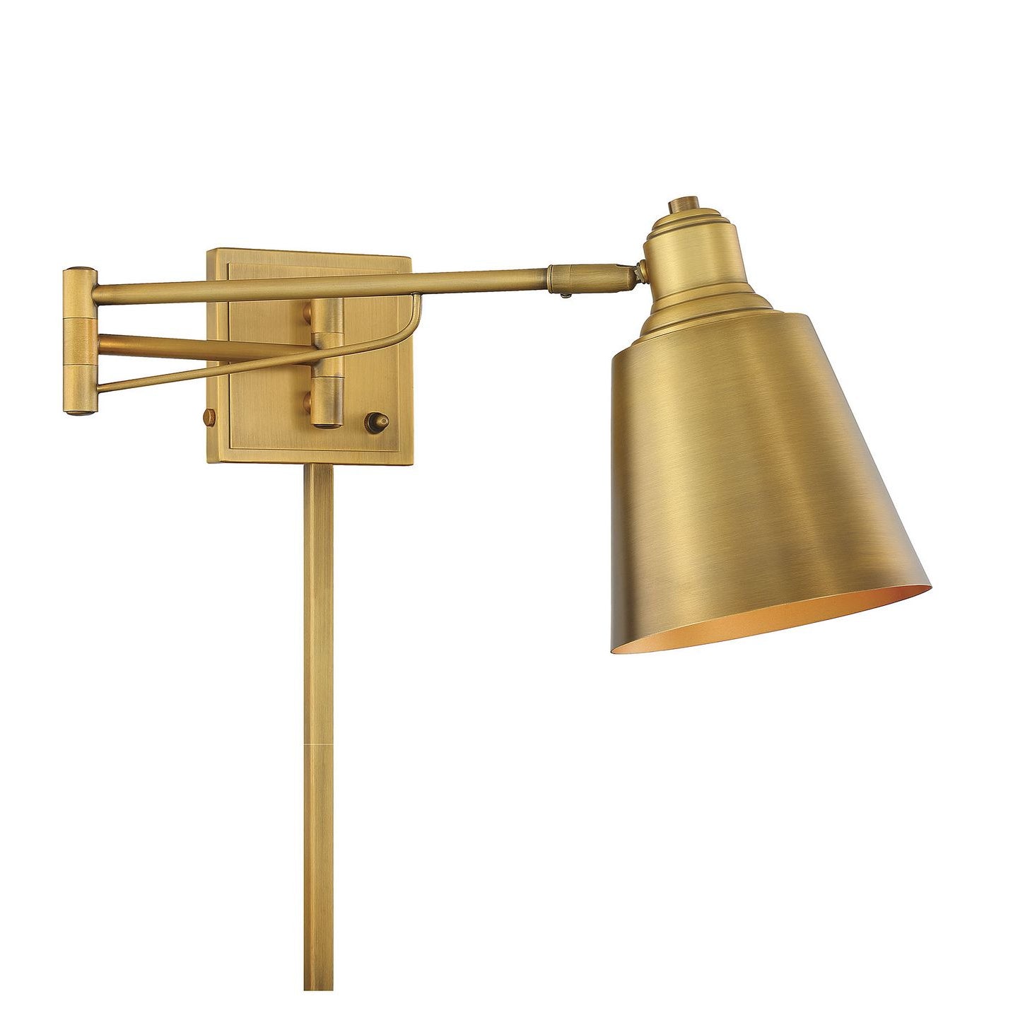 Meridian M90047NB One Light Wall Sconce in Natural Brass