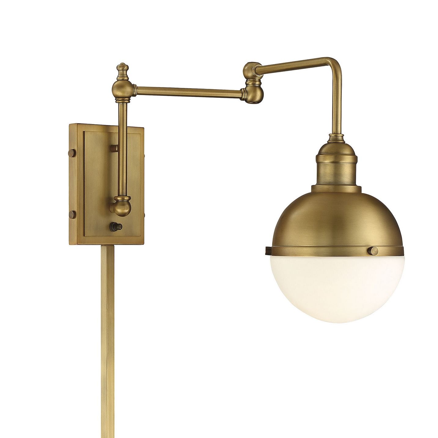 Meridian M90052NB One Light Wall Sconce in Natural Brass