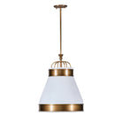 Varaluz - 549P01MWHTBRZ - One Light Pendant - Savarin - Heritage White/Heritage Bronze
