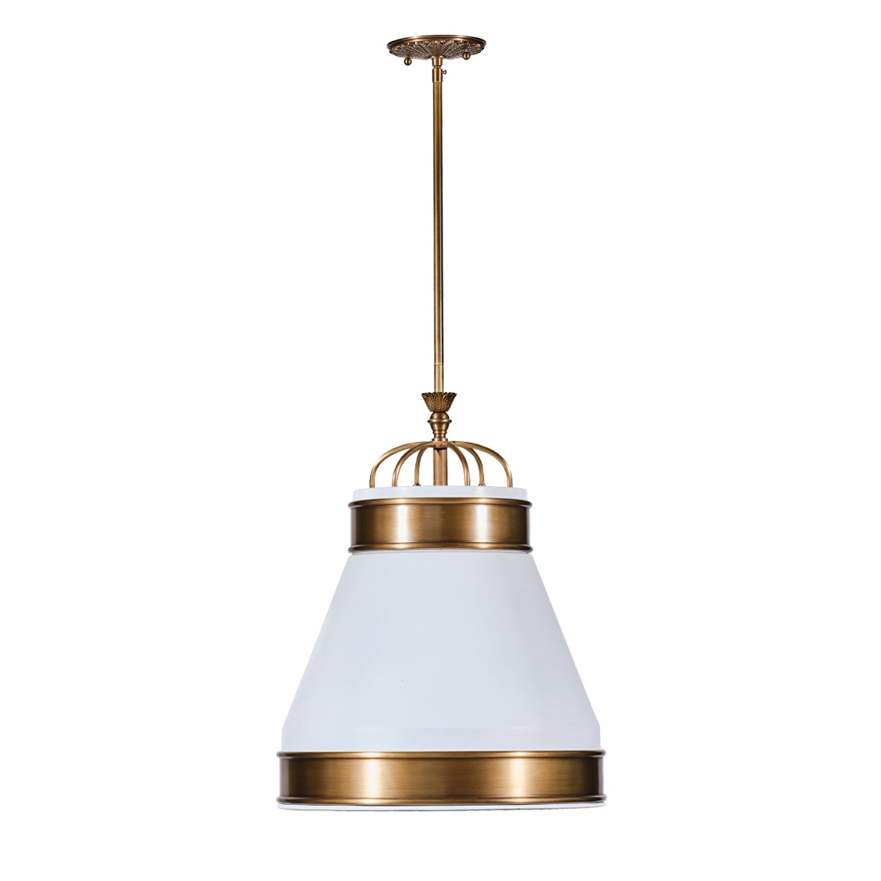 Varaluz - 549P01MWHTBRZ - One Light Pendant - Savarin - Heritage White/Heritage Bronze