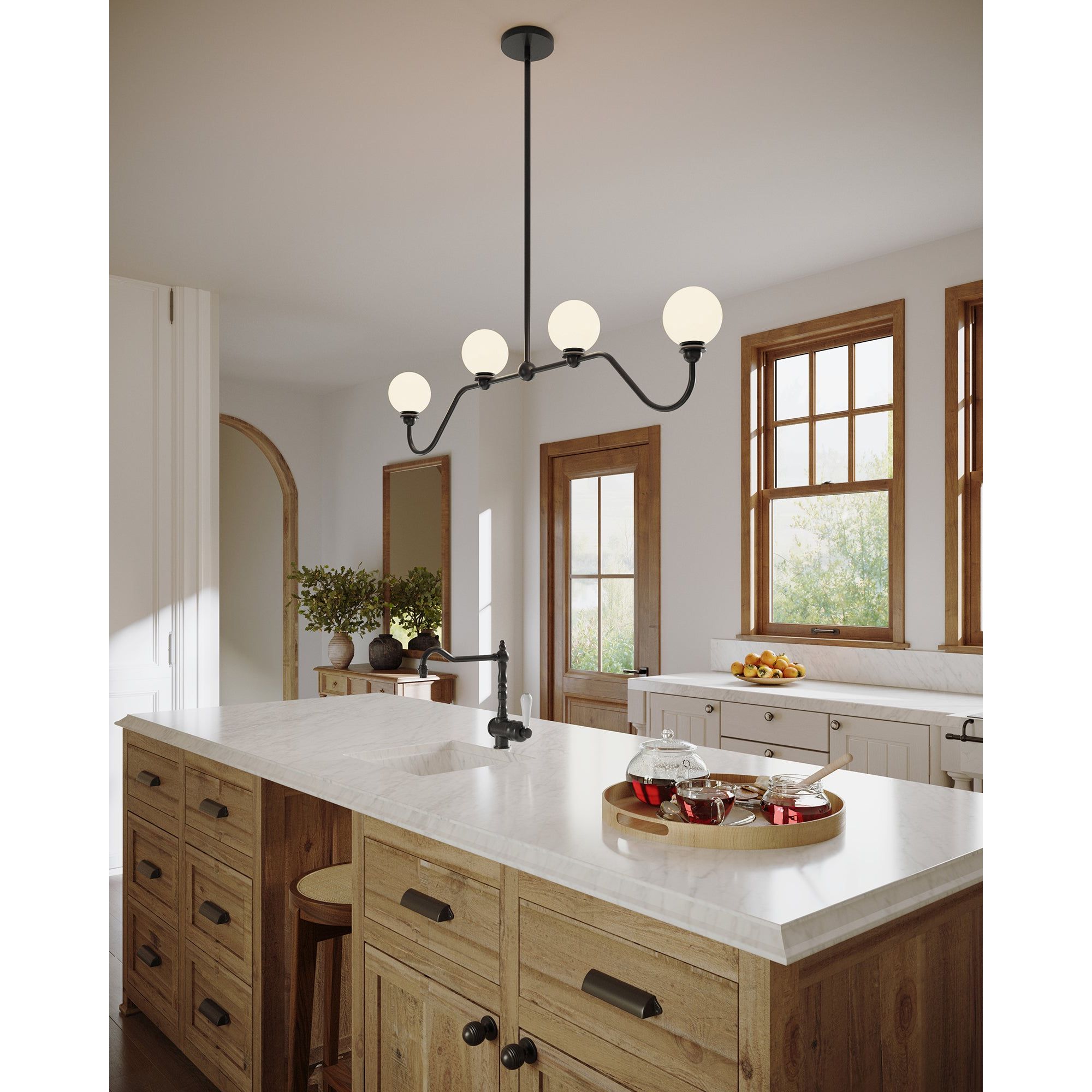 Alora Canada - LP408148MB - Four Light Linear Pendant - Beckett - Matte Black