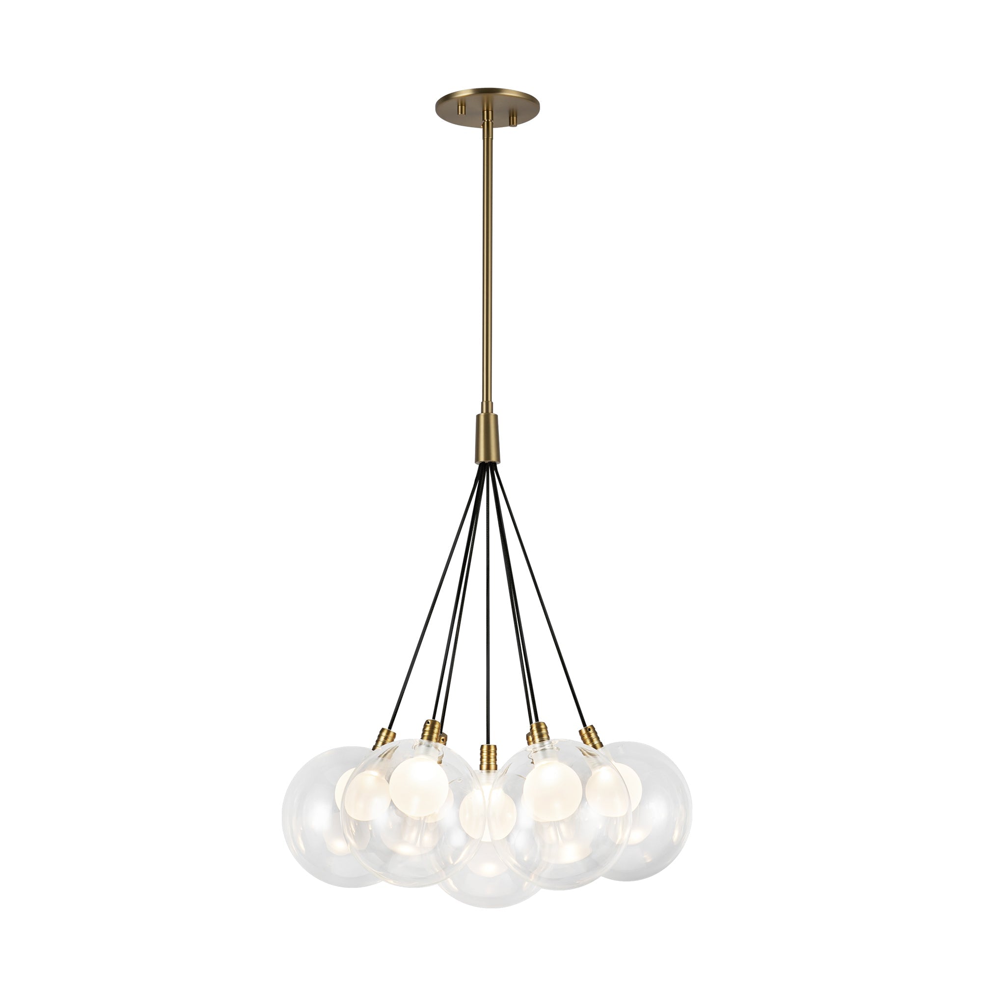 Kuzco Canada - CH3117-BK/MGL - LED Chandelier - Bolla - Black/Mixed Glass