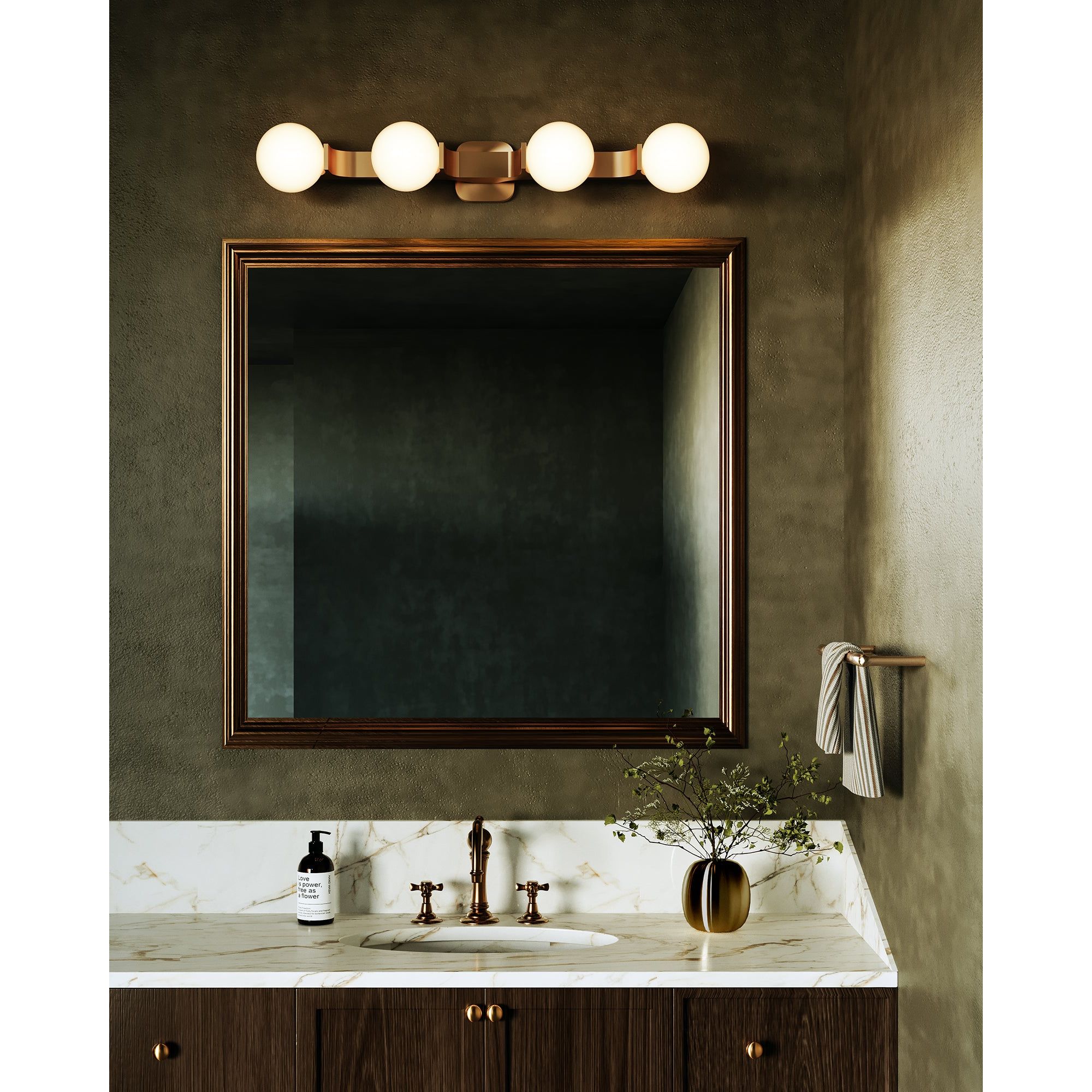 Kuzco Canada - VL11534-BK - Four Light Bathroom Vanity - Briar - Black