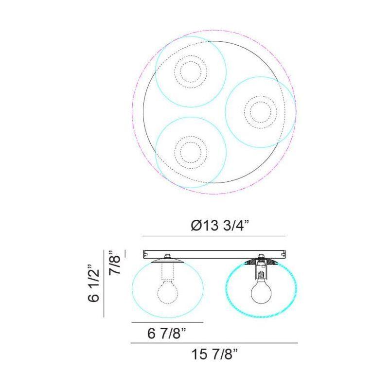 Matteo Lighting - Bulbus LED Multi-Light Ceiling Mount - X38103AG - Canada Light Shop