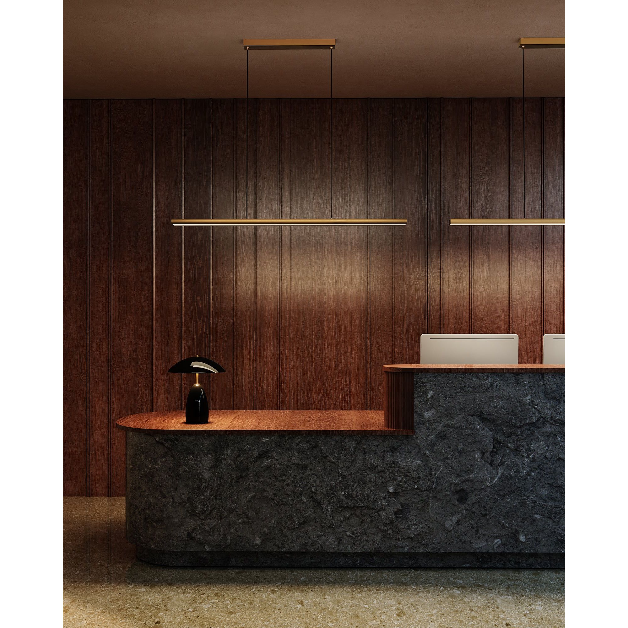 Kuzco Canada - LP12245-VB - LED Linear Pendant - Drift - Vintage Brass