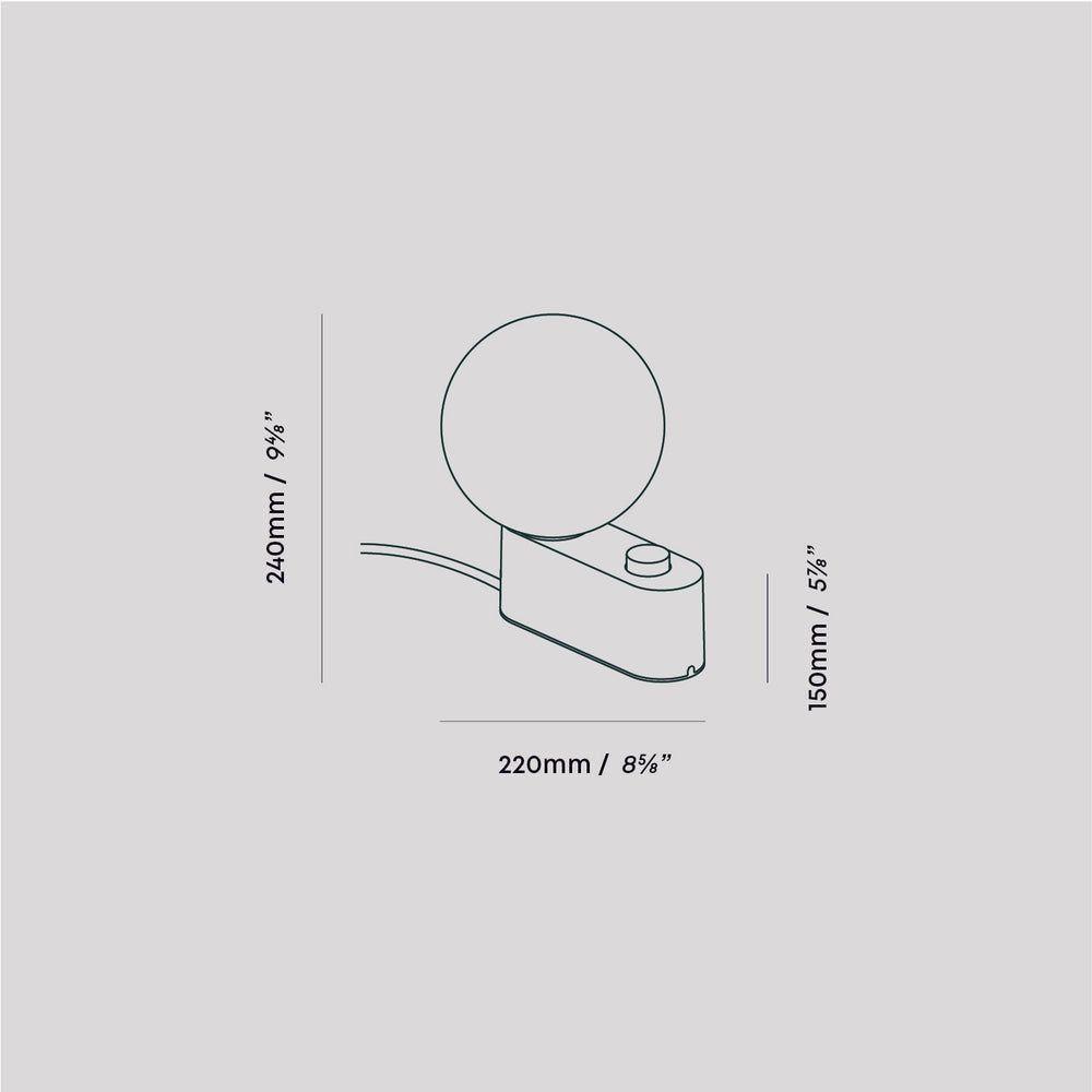 Tala - Alumina Lamp - ALM-SPHR-IV-BLS-TBL-01-US - Canada Light Shop