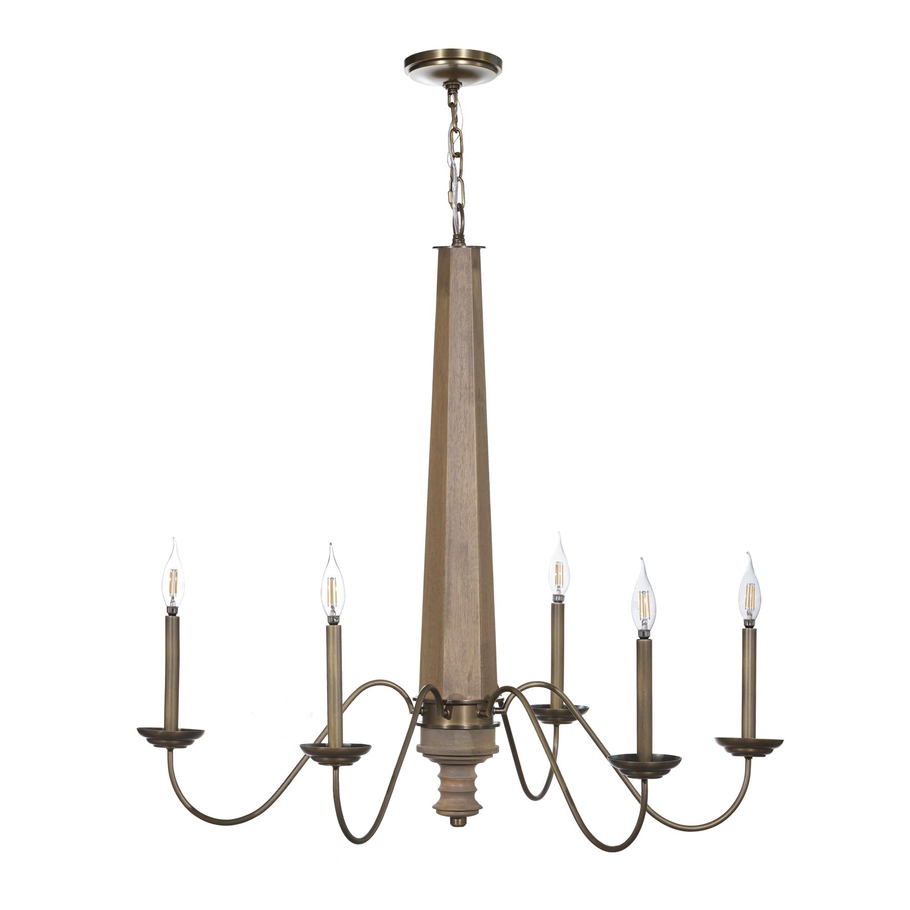 Varaluz - 545C05BRZ - Five Light Chandelier - Dinner at - Heritage Bronze