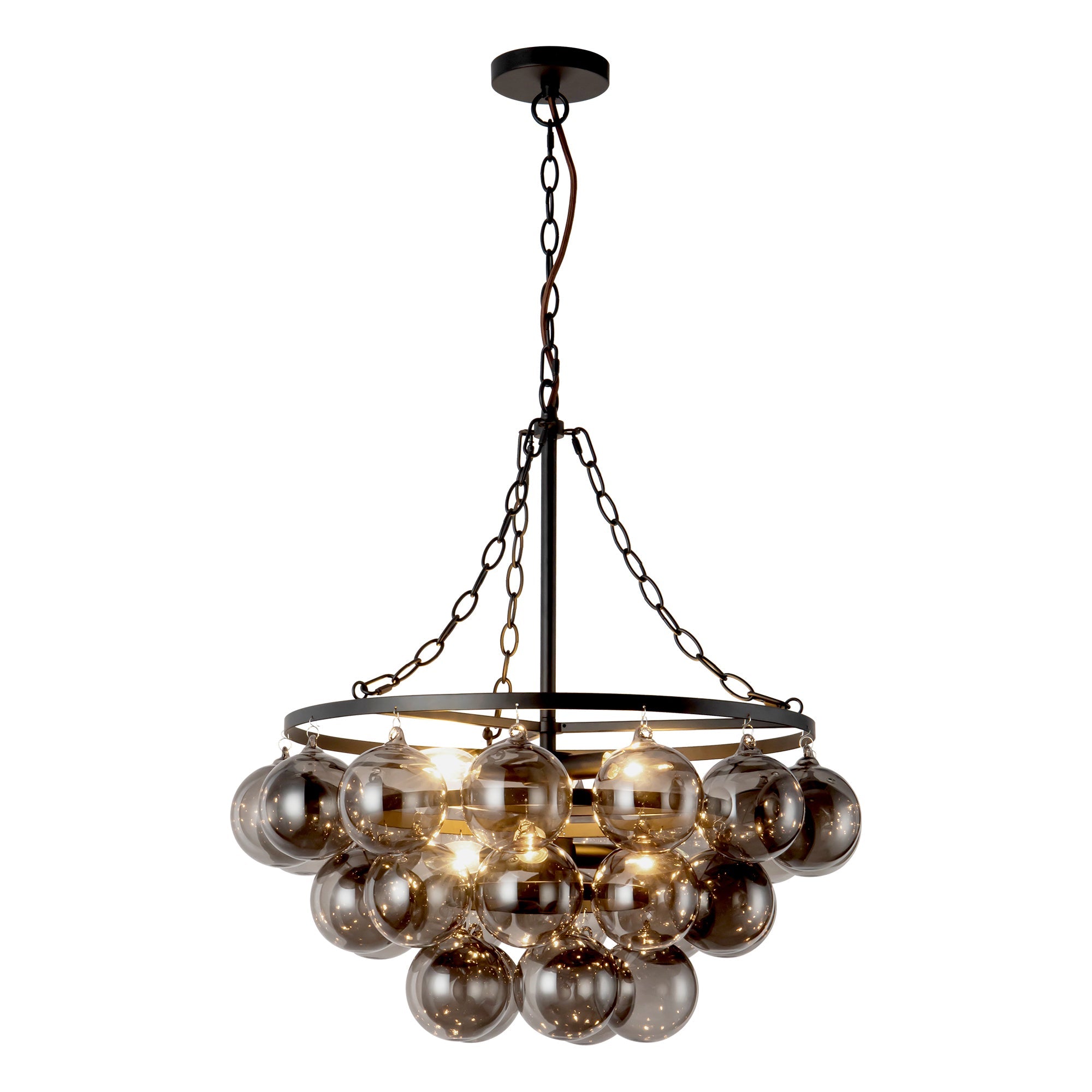 Alora Canada - CH654624BGRC - Six Light Chandelier - Faye - Brushed Gold/Clear Ribbed Glass