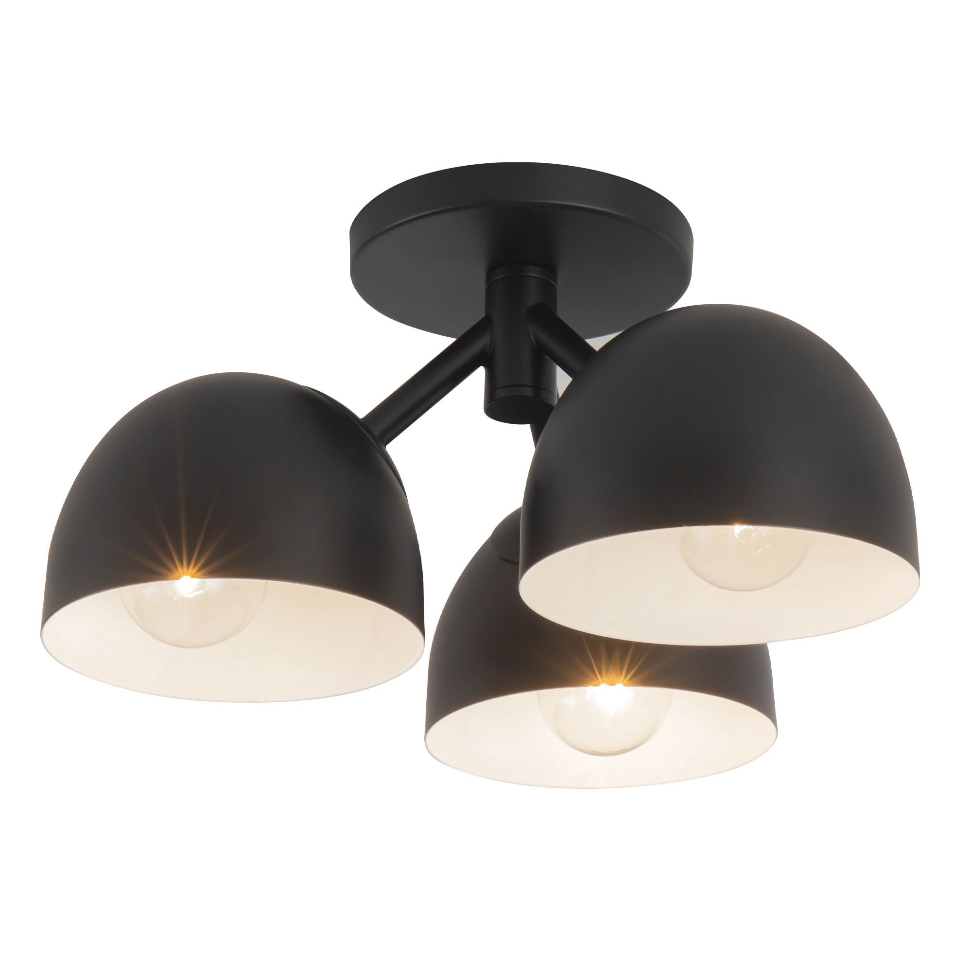 Kuzco Canada - SF13312-BK - Three Light Semi-Flush Mount - Fosso - Black
