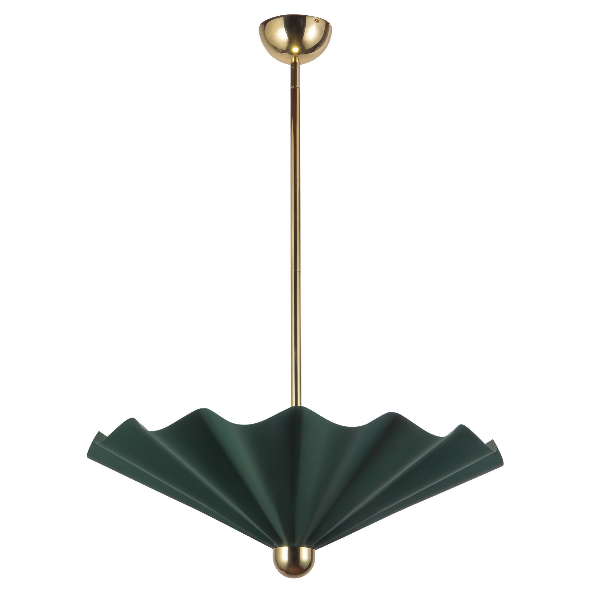 Alora Canada - PD354125PGN - LED Pendant - Furrow - Pine Green