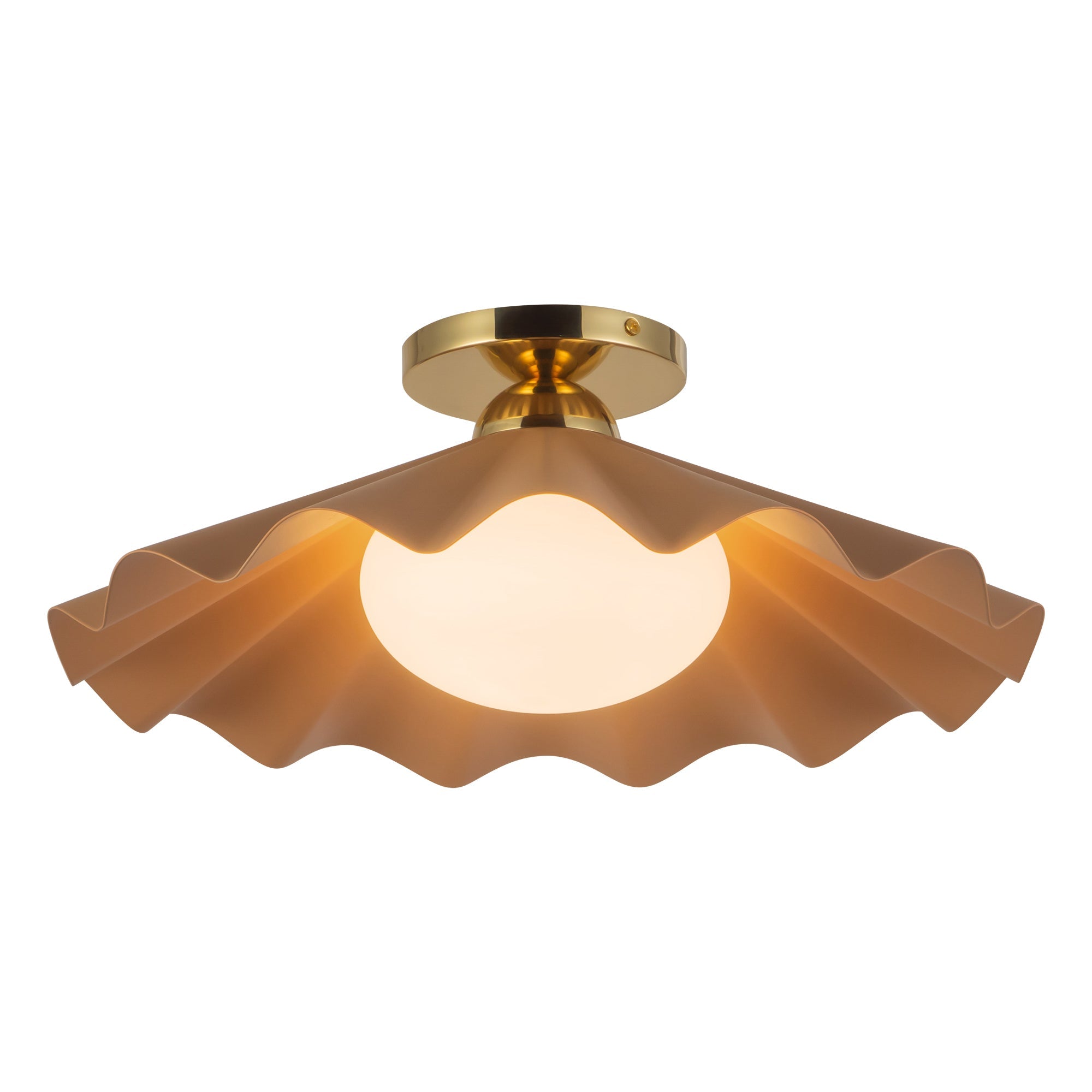 Alora Canada - SF354016PGN - One Light Semi-Flush Mount - Furrow - Pine Green