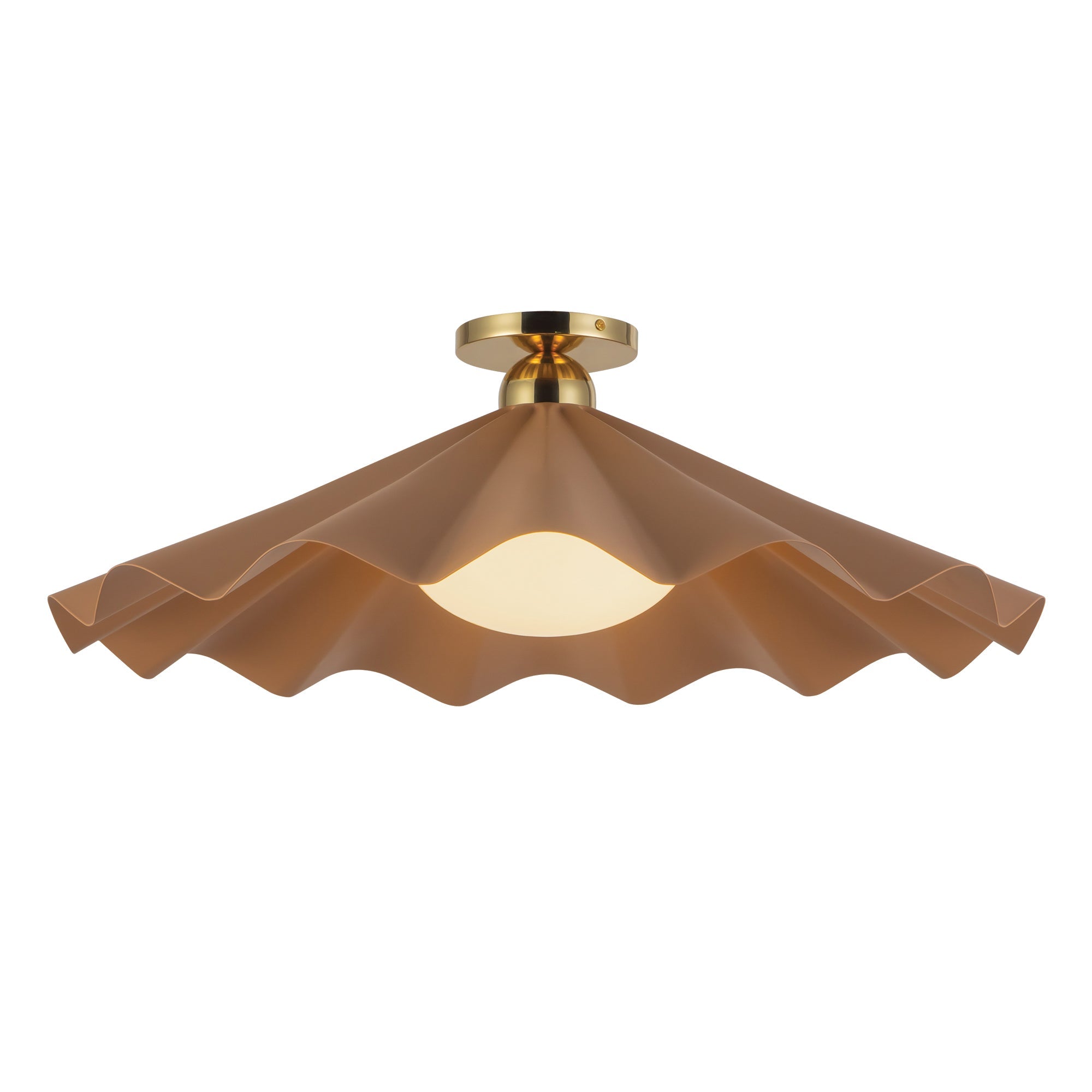 Alora Canada - SF354125PEC - One Light Semi-Flush Mount - Furrow - Peach