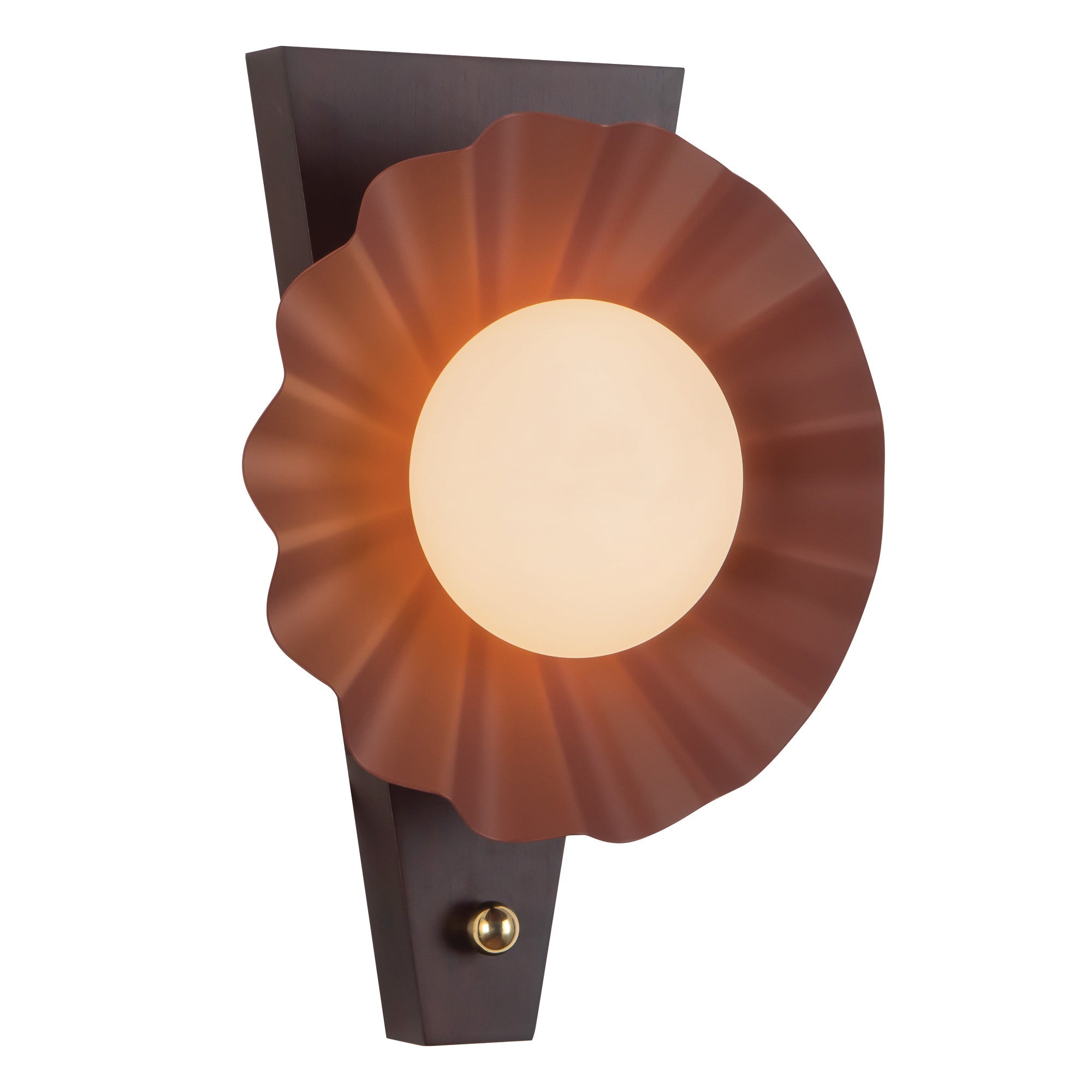 Alora Canada - WS354012PEC - One Light Wall Sconce - Furrow - Peach