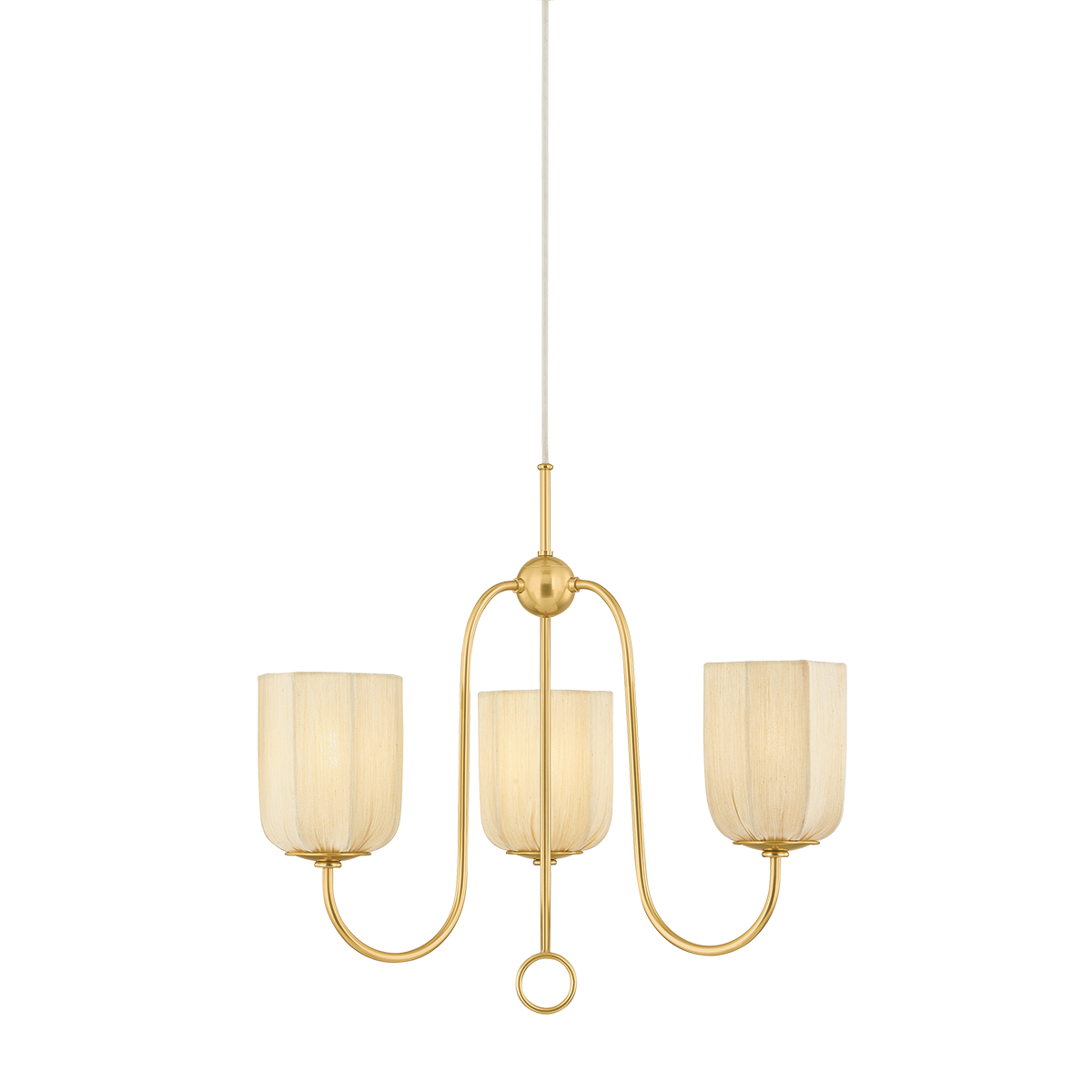 Mitzi Canada - H1094803-AGB - Three Light Chandelier - Samantha - Aged Brass
