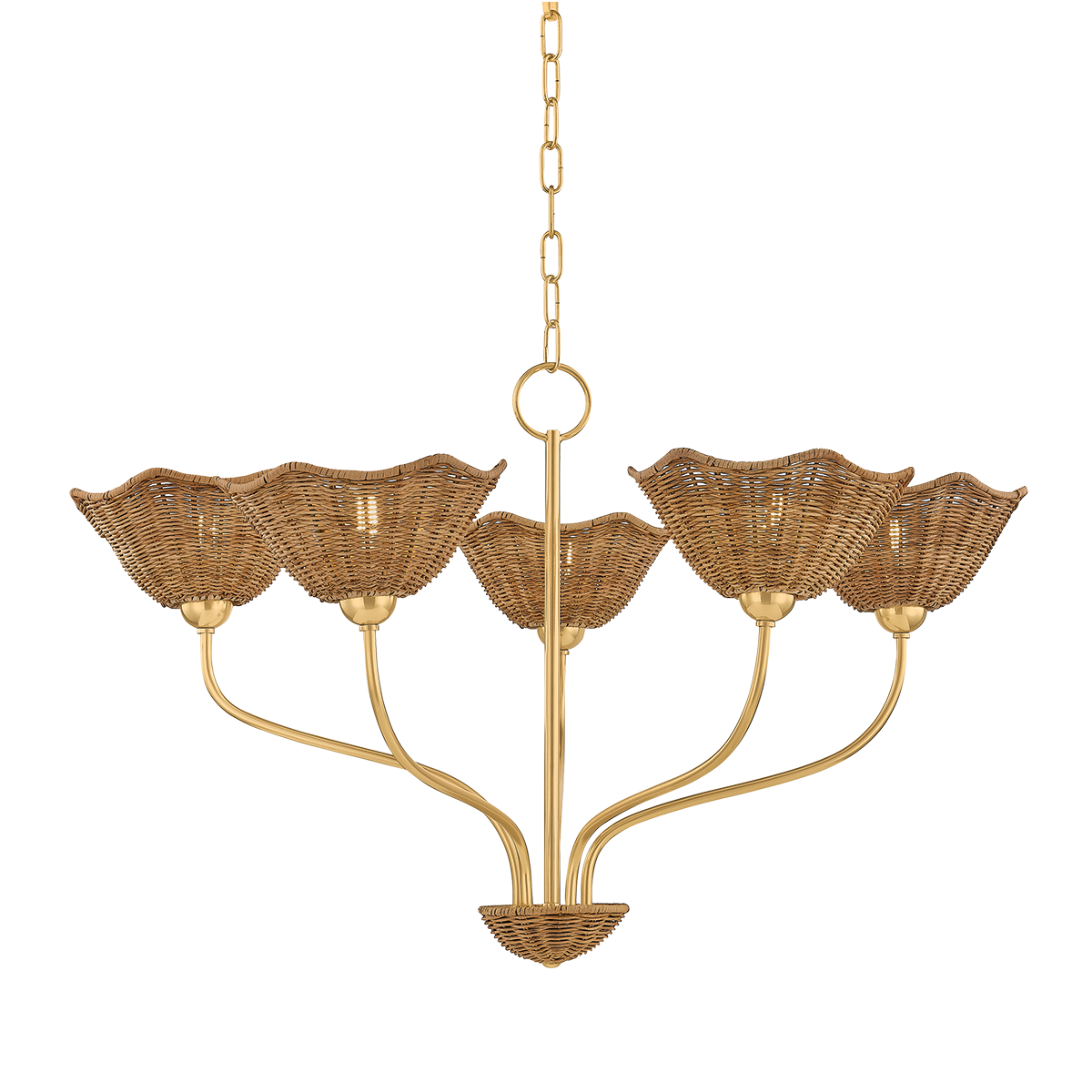 Mitzi Canada - H1101805-AGB - Five Light Chandelier - Kehlani - Aged Brass