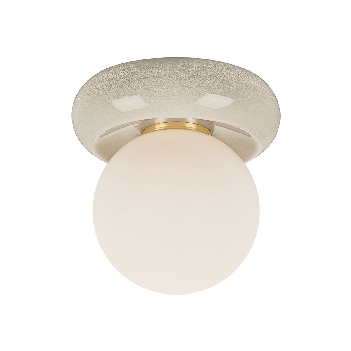 Mitzi Canada - H1160501-AGB/CIC - One Light Flush Mount - Tyra - Aged Brass