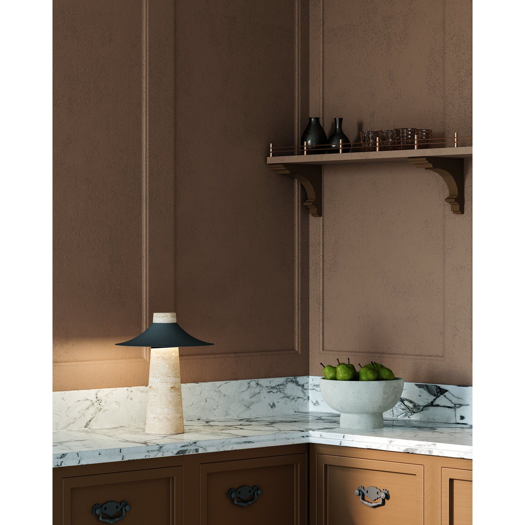 Alora Canada - TL306910VB - LED Table Lamp - Hagen - Vintage Brass