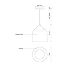 Kuzco Lighting - Helena Pendant - 49108-BK/BK - Canada Light Shop