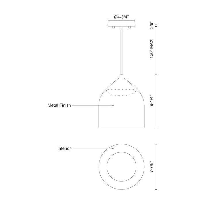 Kuzco Lighting - Helena Pendant - 49108-BK/BK - Canada Light Shop