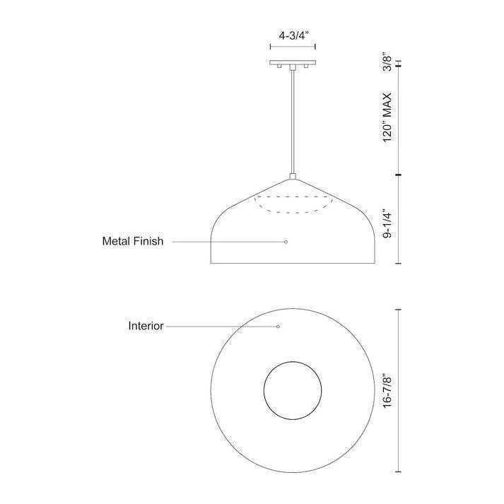 Kuzco Lighting - Helena Pendant - 49108-BK/BK - Canada Light Shop