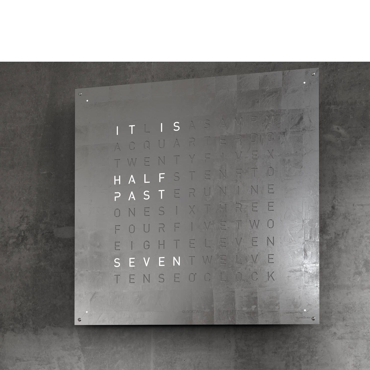 QLOCKTWO LG4BLPL QLOCKTWO EARTH 90 Creator's Edition Platinum