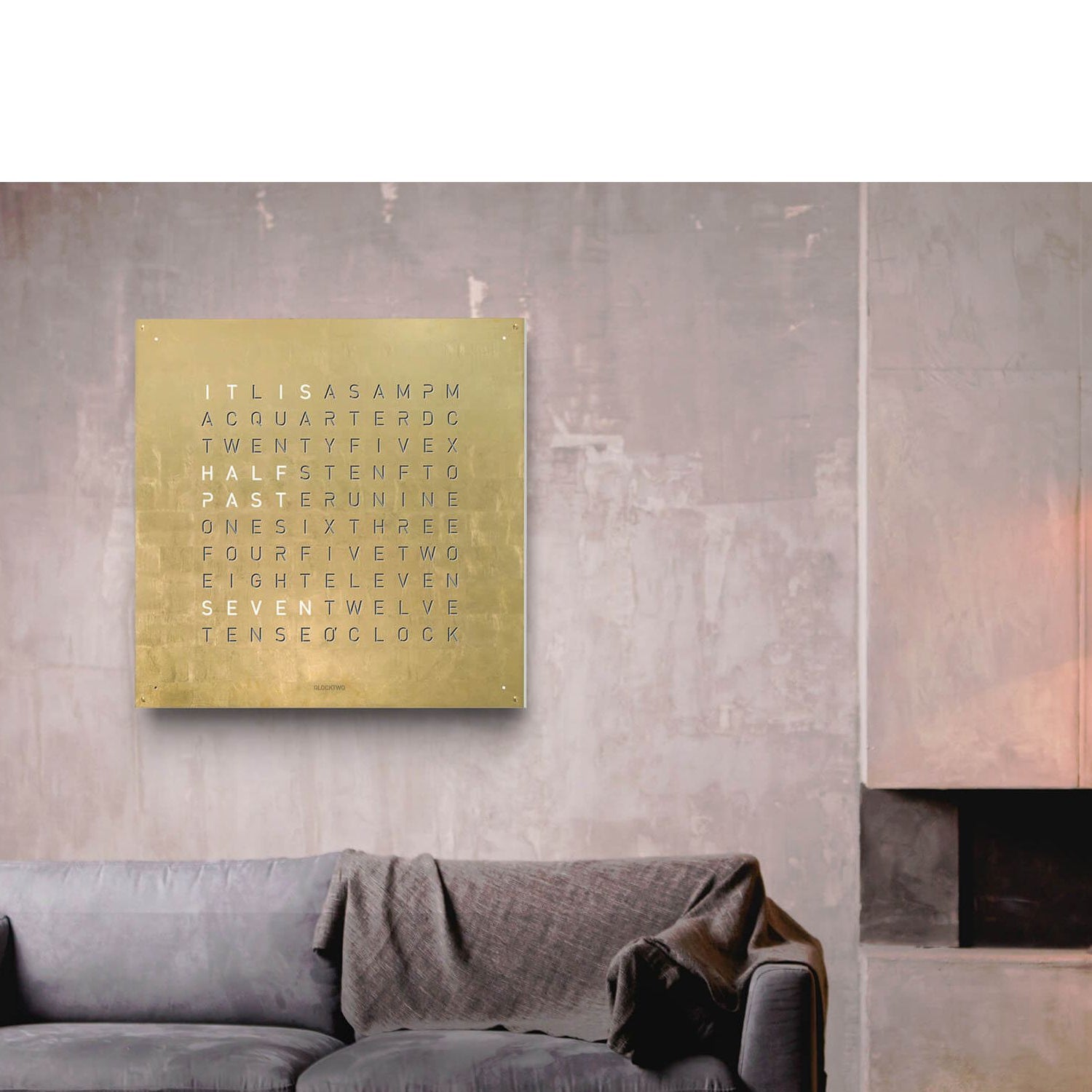 QLOCKTWO LG4GD QLOCKTWO EARTH 90 Creator's Edition Gold